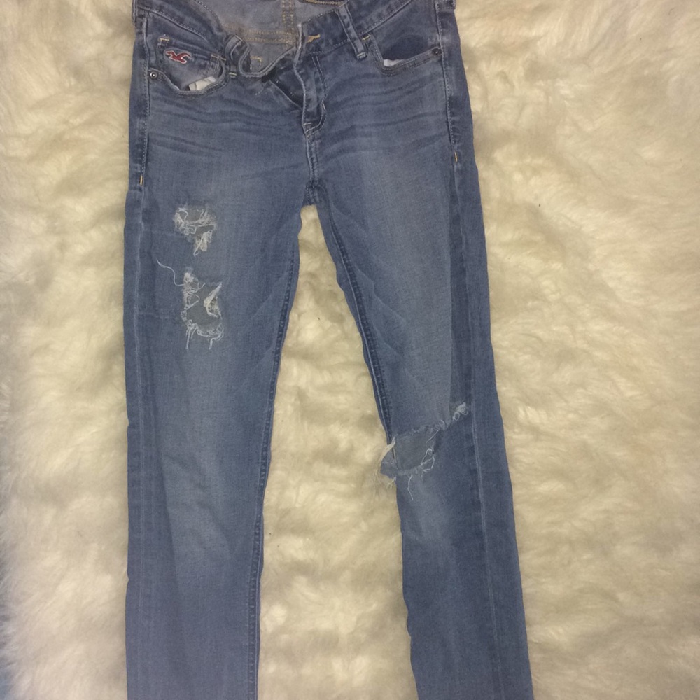 Ripped Light Blue Hollister Jeans